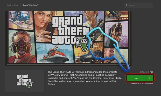 Cách tải GTA 5 miễn phí từ Epic Games Store