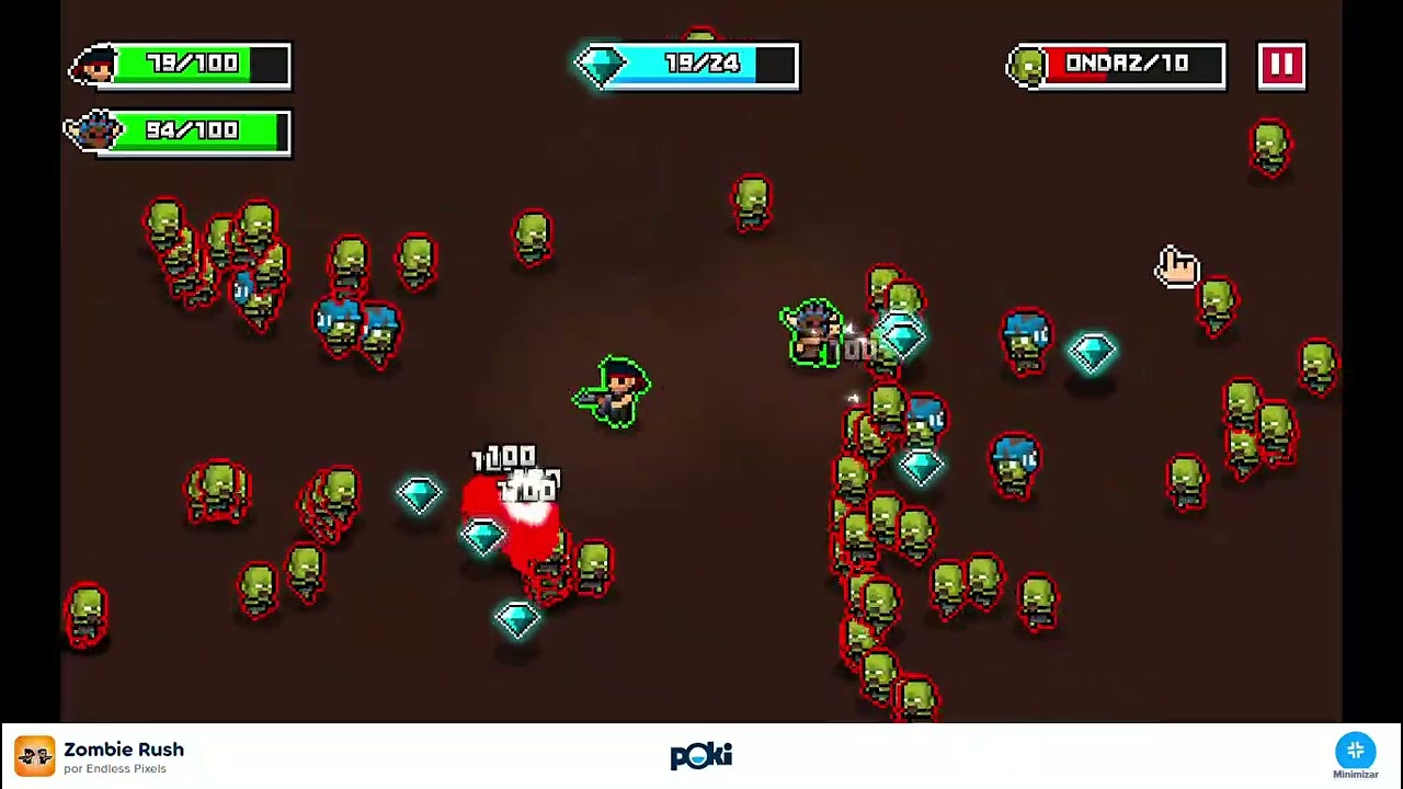 Game Zombie Rush cho 2 người